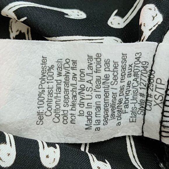 h.i.p. Black Safety Pin Printed Round Neck Flowy Tank Artsy - Picture 5 of 5